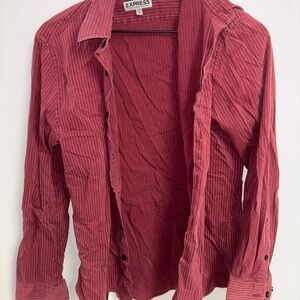 Red Stripped Button Up